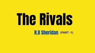 The Rivals by R.B Sheridan complete overview plot character explanation in Urdu |literaturereview90|