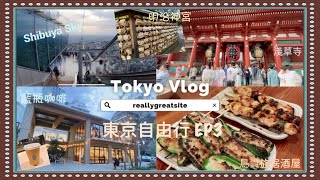 東京自由行2023 EP3🇯🇵淺草寺\/隅田公園\/鳥貴族 居酒屋\/明治神宮\/原宿竹下通\/Shibuya Sky\/藍瓶咖啡\/新宿3D貓