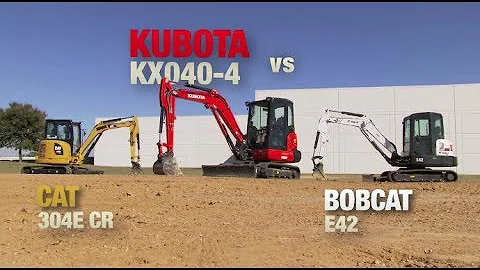 Kubota Excavator KX 040-4 vs its competition