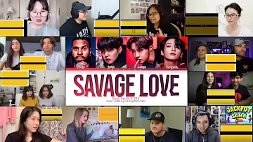 BTS (방탄소년단) 'Savage Love' (Laxed – Siren Beat) [BTS Remix] Lyric Video Reaction Mashup