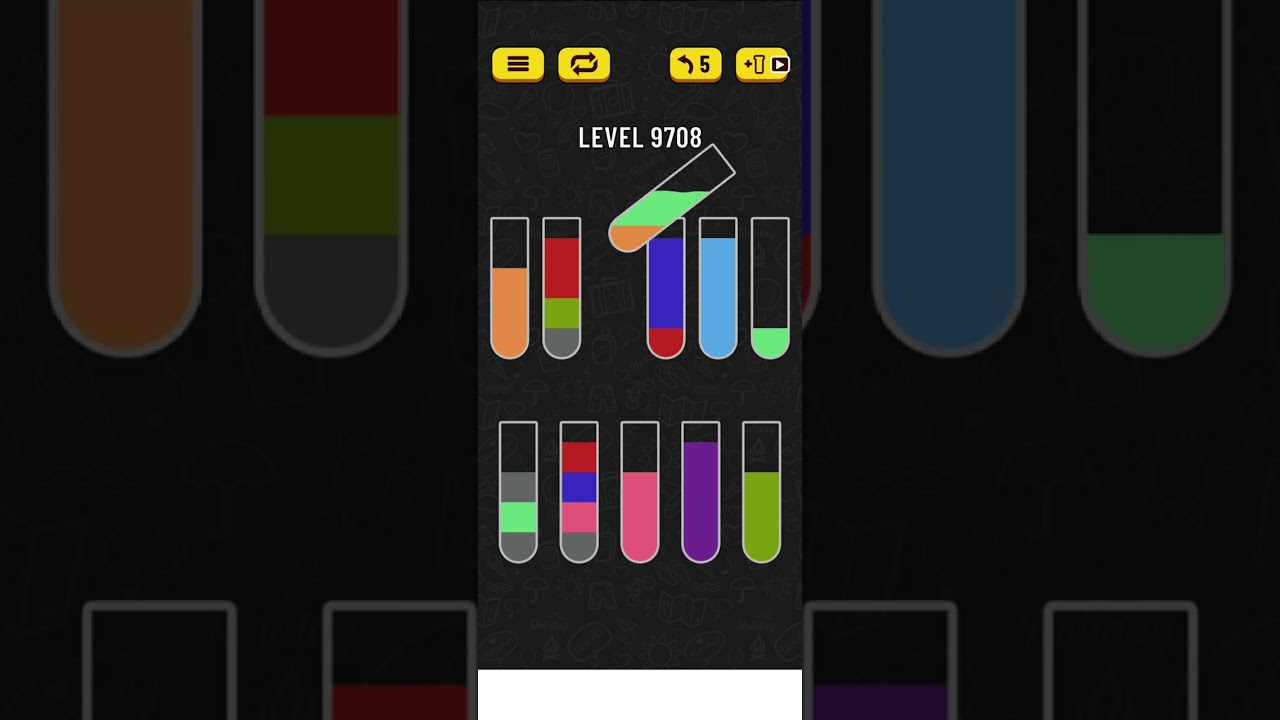 water sort puzzle level 9708