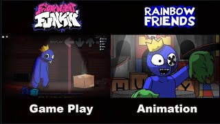 FNF vs Rainbow Friends Animation - Purple and Huggy Wuggy vs Green and Blue