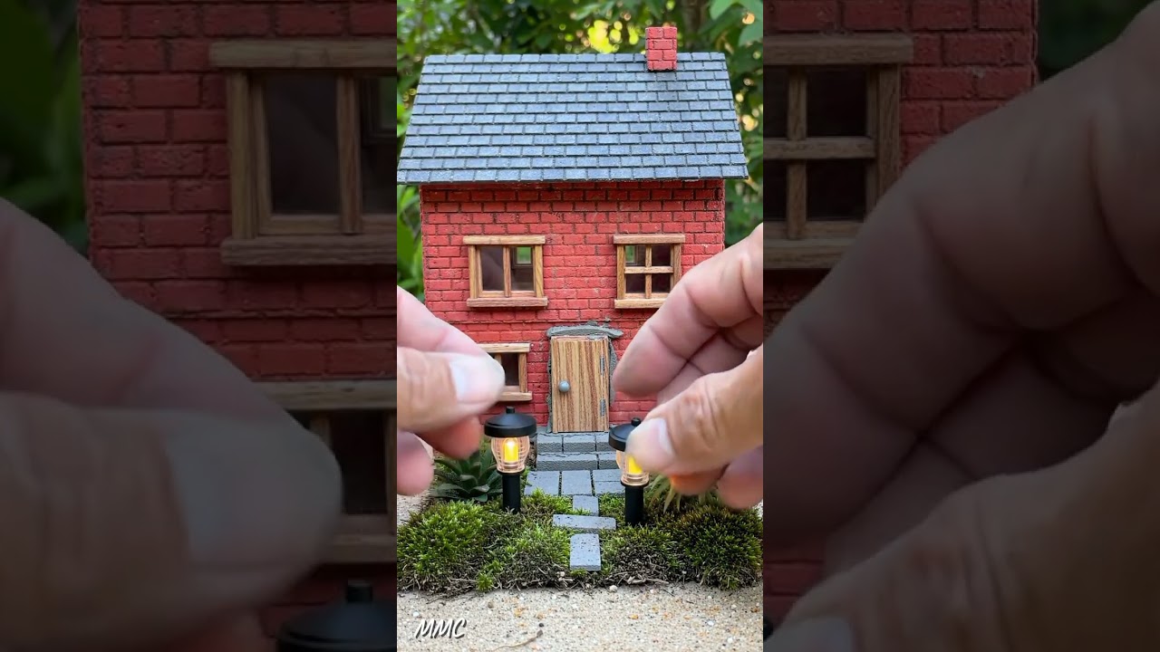 Tiny Red Brick House with a Garden – Too Real to Be Mini! 🏡✨