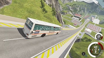 Beamng Drive Bus Crash - Bus Ikarus 250, High Speed Car Jump Arena | Game Video Clips (GVC) crashes