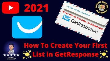 🔥👏How to create your first Email Subscriber List in GetResponse 👏🔥