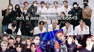 nct interaction with idols - #aespa