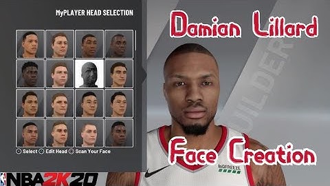 Damian Lillard Face Creation NBA2K20