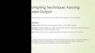 Module 9 AI Prompting Structured Output JSON
