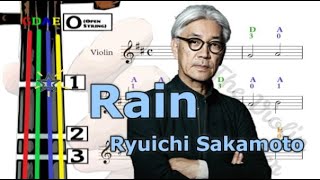Rain | Ryuichi Sakamoto | Violin TUTORIAL | 雨 | 坂本龍一 | 小提琴入門班 [Level 1]