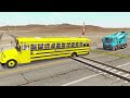 TRANSPORTING PIXAR CARS & FRUITS WITH COLORED & JOHN DEERE vs CLAAS vs TRACTORS - BeamNG.drive#962
