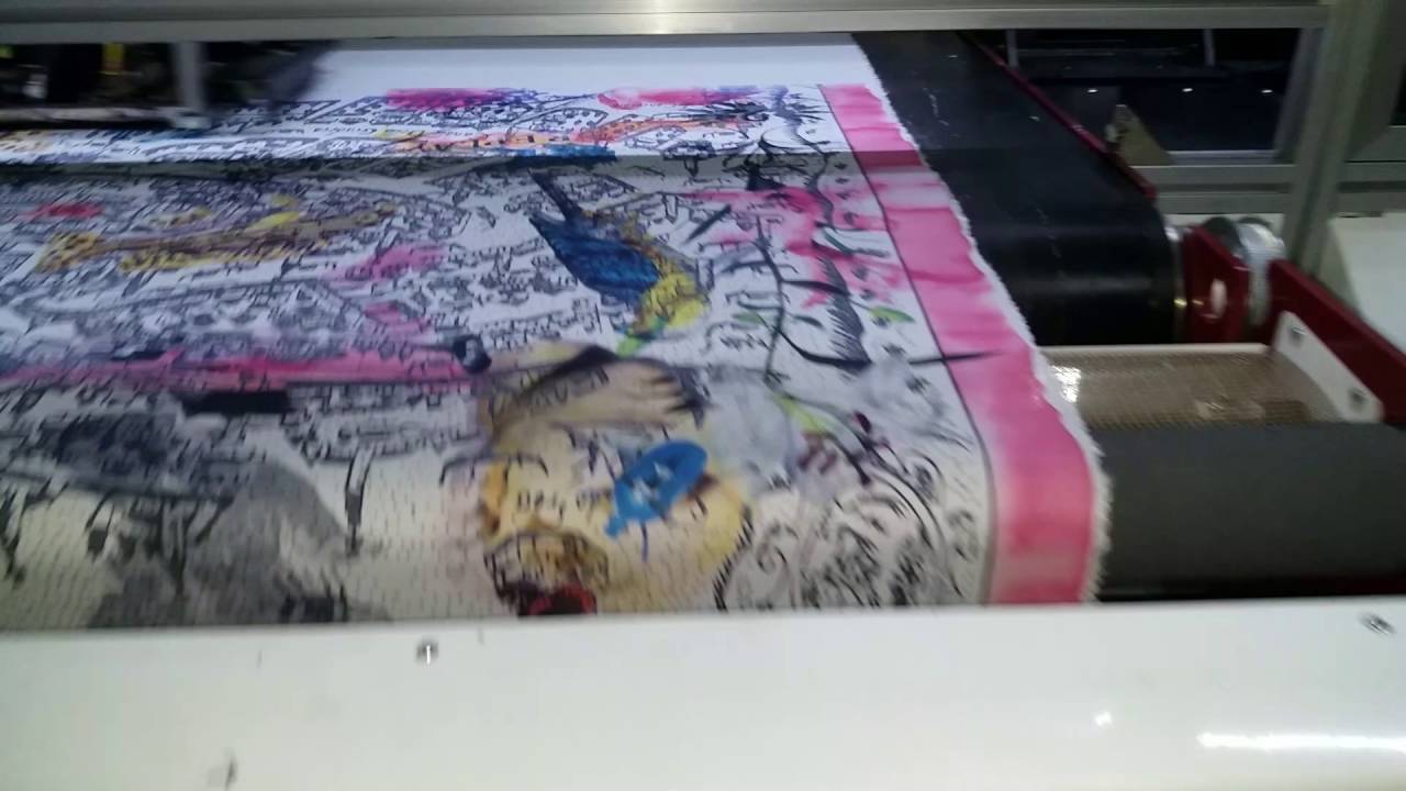 Pigment digital printing machine textile RICOH head flora8821@foxmail.com - YouTube