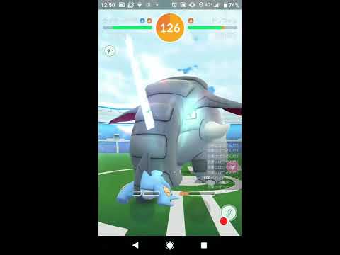 【ポケモンGO】ソロレイド修行 vsドンファン(カウンター・じゃれつく、曇り)