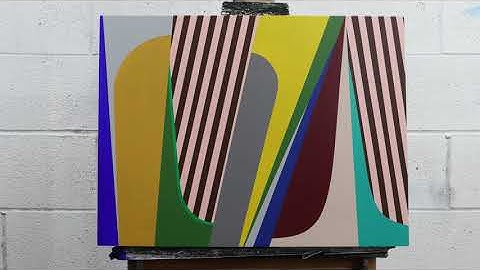 Hard Edge Painting Time Lapse