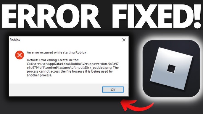Fix An error occured while starting Roblox Studio. Failed to create key for  RoloxStudioLaucherB.exe 
