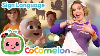 jj makes shadow puppets cocomelon asl sign language babies