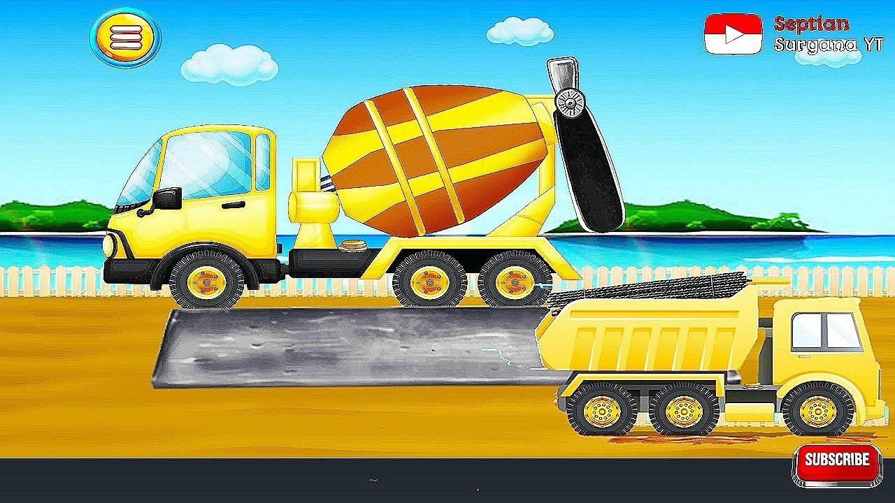 Mainan mobil truk molen cor  mixer truck YouTube