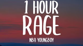 NBA YoungBoy - Rage (1 HOUR/Lyrics)