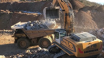 Liebherr 976 Excavator And Caterpillar 992G Wheel Loader Loading Dumpers - Sotiriadis/Labrianidis