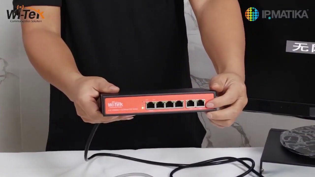 Демонстрация работы функции Extend 250 м в PoE коммутаторах Wi Tek