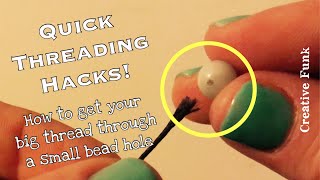 Quick beading hacks! Thread fraying? Bead holes too small? We’ve got your solution here ⬅