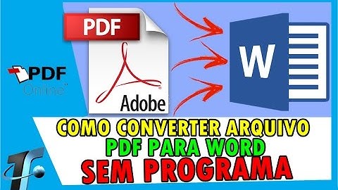 Como Converter Arquivo Pdf Para Word - Sem Programa - Canal TF
