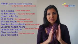 Easy Spanish, conjugate Verb Hacer, Learn Spanish, Español (latinoamerica)