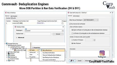 #Commvault - Deduplication Engines (Move DDB Partition & Run Data Verification (DV & DV1)) - Part03