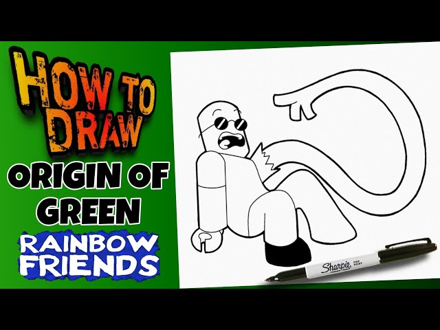 HOW TO DRAW BLUE ORIGINS from ROBLOX RAINBOW FRIENDS  como dibujar a azul  de roblox rainbow friends 