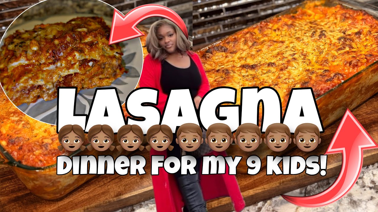 Лазанья с начинкой всего за 12 долларов для моих 9 детей! Семья из 11 человек.