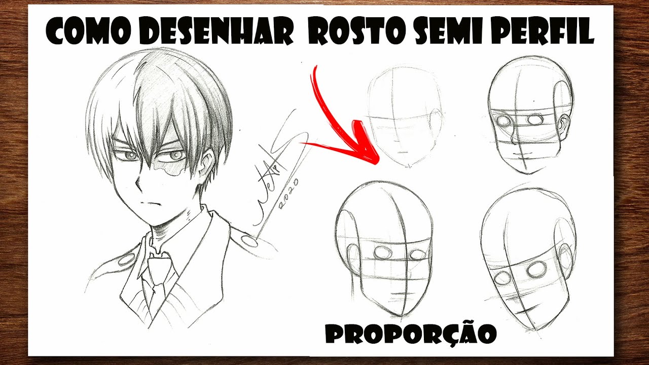 Como DESENHAR ROSTO Semi Perfil - How to Draw Face - Como Dibujar