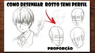 Como DESENHAR ROSTO Semi Perfil - How to Draw Face - Como Dibujar Cara - ESBOÇO e PROPORÇÃO