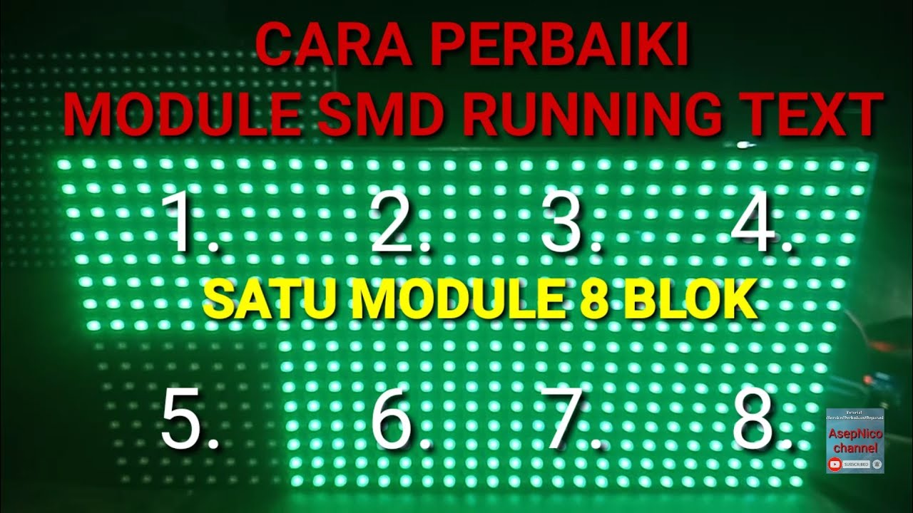 Cara Perbaiki Lampu Led Running Text Module Smd - YouTube