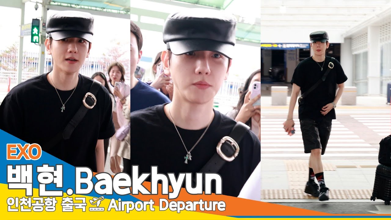 [4K] 엑소 백현, 여권 지갑보다~  작은 얼굴~(출국)✈️EXO 'BAEKHYUN' Airport Departure 2024.6.7 Newsen