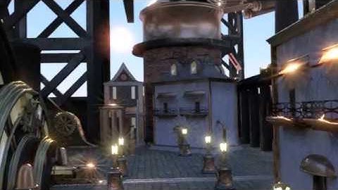 Basic steampunk city in Blender