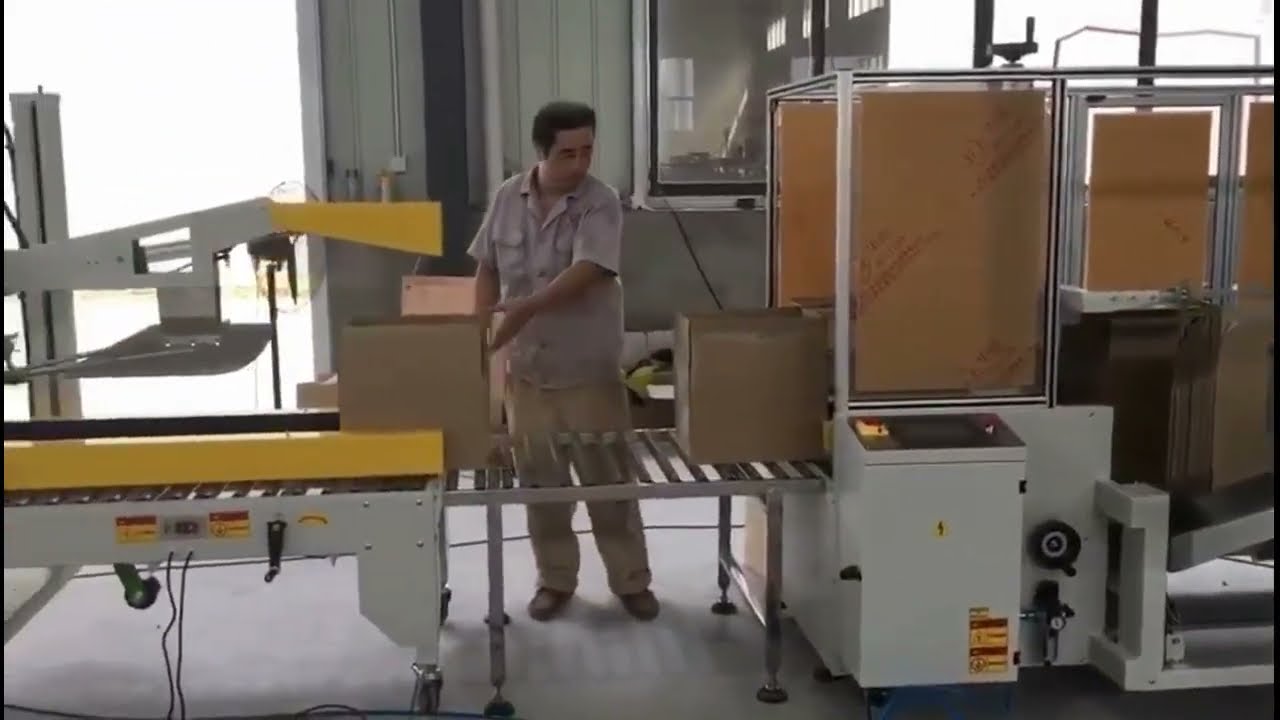 Fullly automatic carton erecting H format taping line