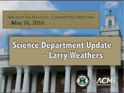 Science Department Update - May 26, 2016