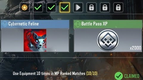 Call Of Duty Mobile Use Equipment 10 times in MP Ranked Matches Task Complete