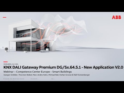 Webinar about KNX DALI Gateway Premium DG/Sx.64.5.1 - New Application V2.0