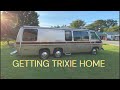 1976 GMC Motorhome *TRIXIE* Comes Home | Fuel System Leaks + Repair | RV Towing | Test Drive