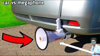 EXPERIMENT: MEGAPHONE in CAR EXHAUST || Experiment Car Vs Megaphone || Experiment Video