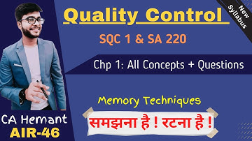 CA Final Audit Chapter 1 |  SQC 1 & SA 220 | Quality Control | FREE FASTRACK