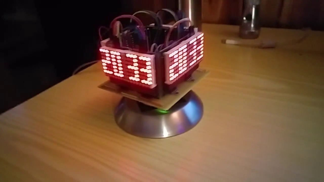 Horloge / Réveil 360° - Matrices LED MAX7912 - Arduino NANO