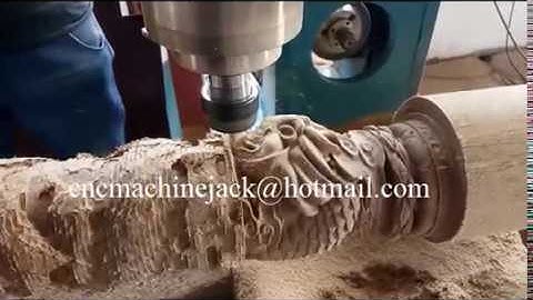 CNC wood turning automatic lathe turning newel post torno para madera torneando pilar