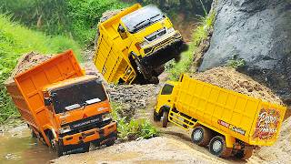 SALAH JALAN Truk Fuso 220Ps Trinton Truk CANTER TRONTON Muatan Pasir Truk OFROAD Truk Oleng Truk Rc