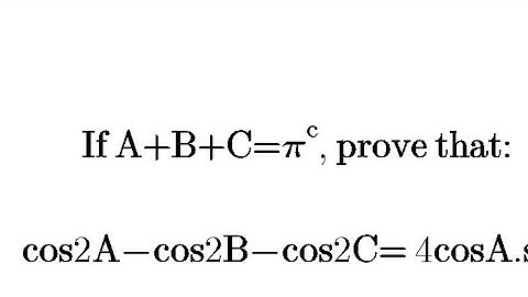 If A+B+C=180 degree, prove that cos2A-cos2B-cos2C= 4cosA.cosB.cosC-1