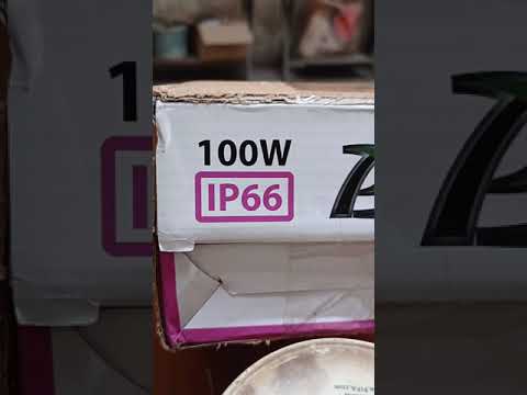 Unboxing Lampu LED Flood Light 100 watt Starlux -  Lampu taman &  Reklame. 