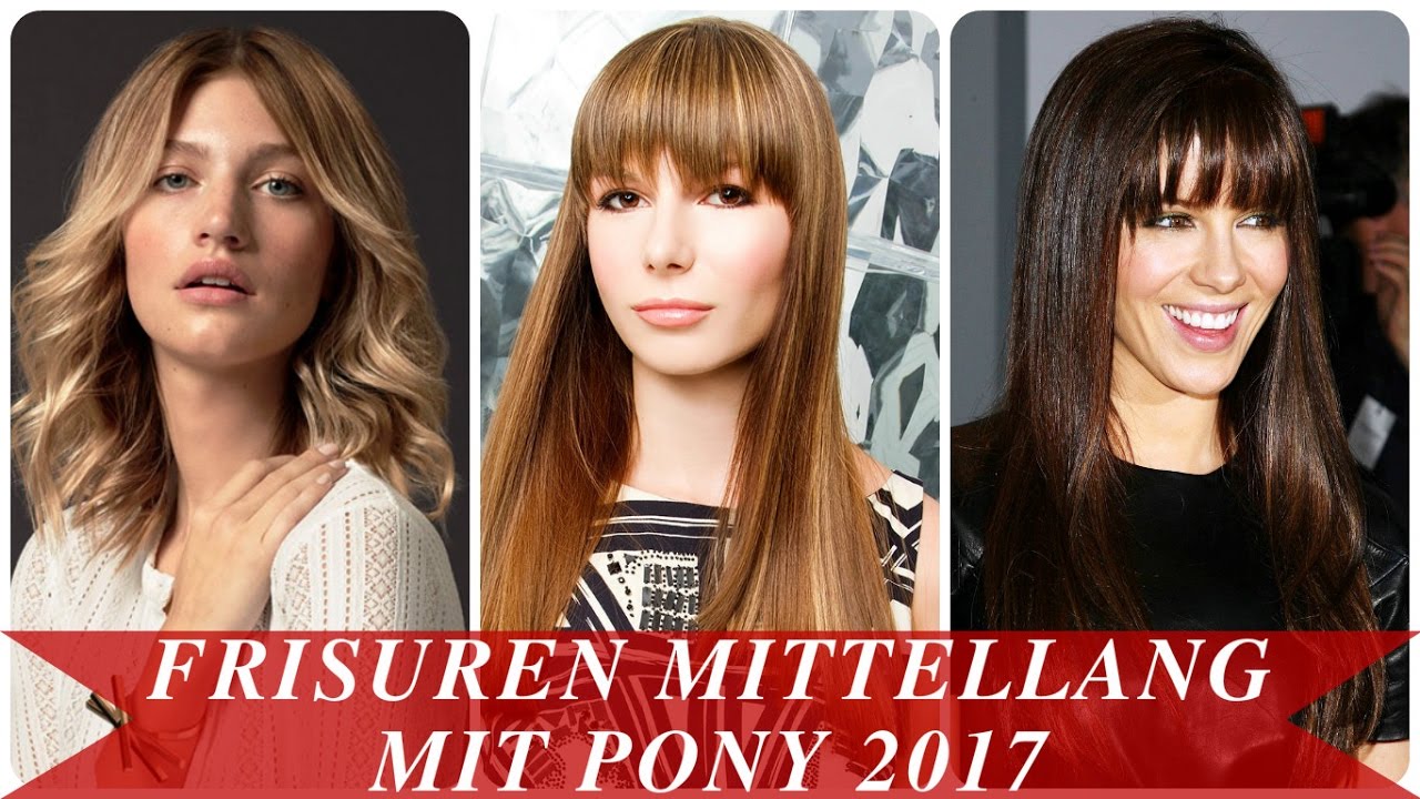 Frisuren Mittellang Mit Pony 17 Youtube