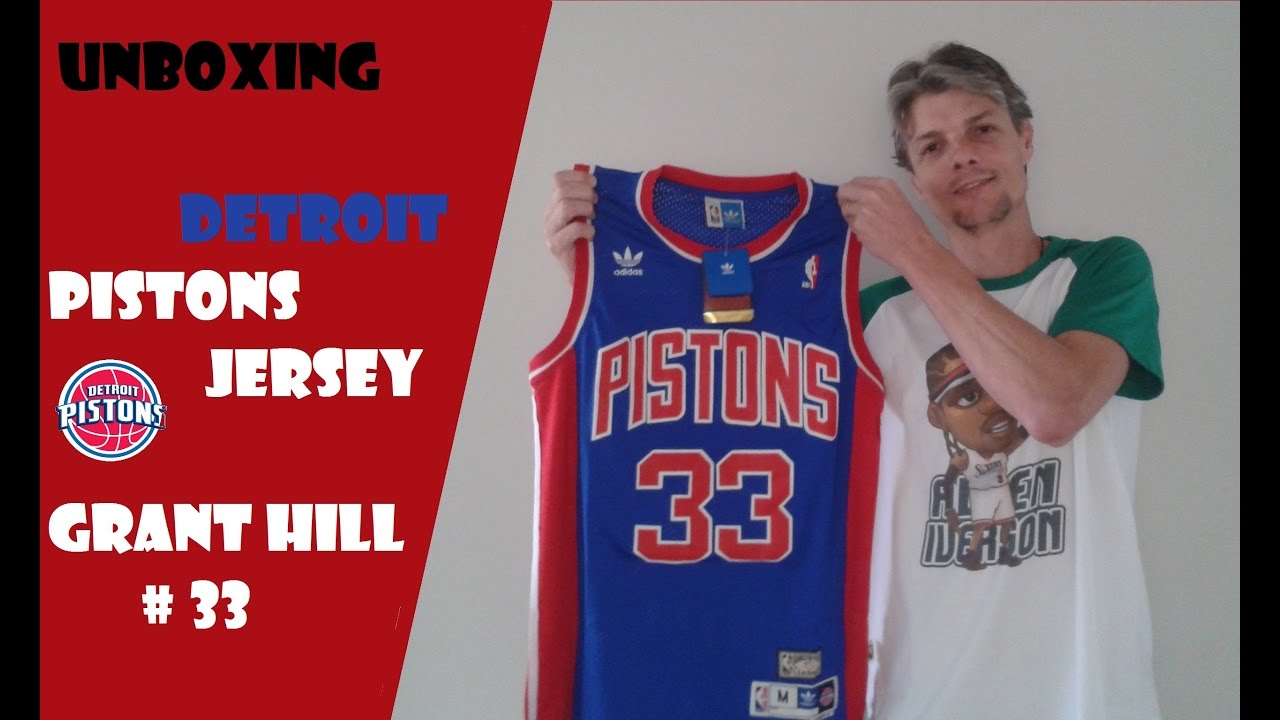 grant hill pistons jersey red