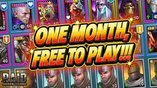 Heres What One Month Free to Play looks like in Raid: Shadow Legends!!!