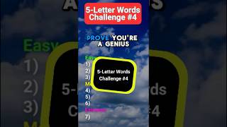 5 Letter Words  Challenge 4